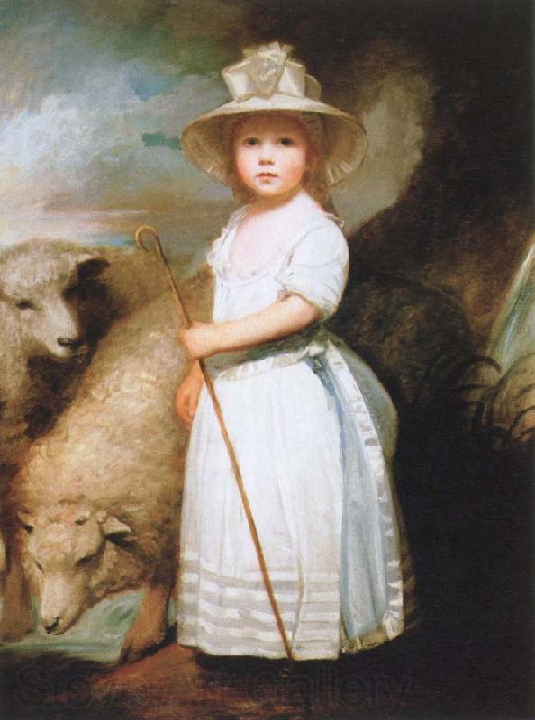 George Romney the shepherd girl Norge oil painting art